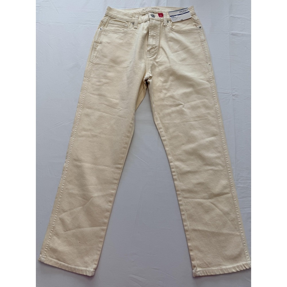 Arizona Jean Co Slim Straight Jeans Juniors 9 Oatmeal High Rise 29x29 Denim
